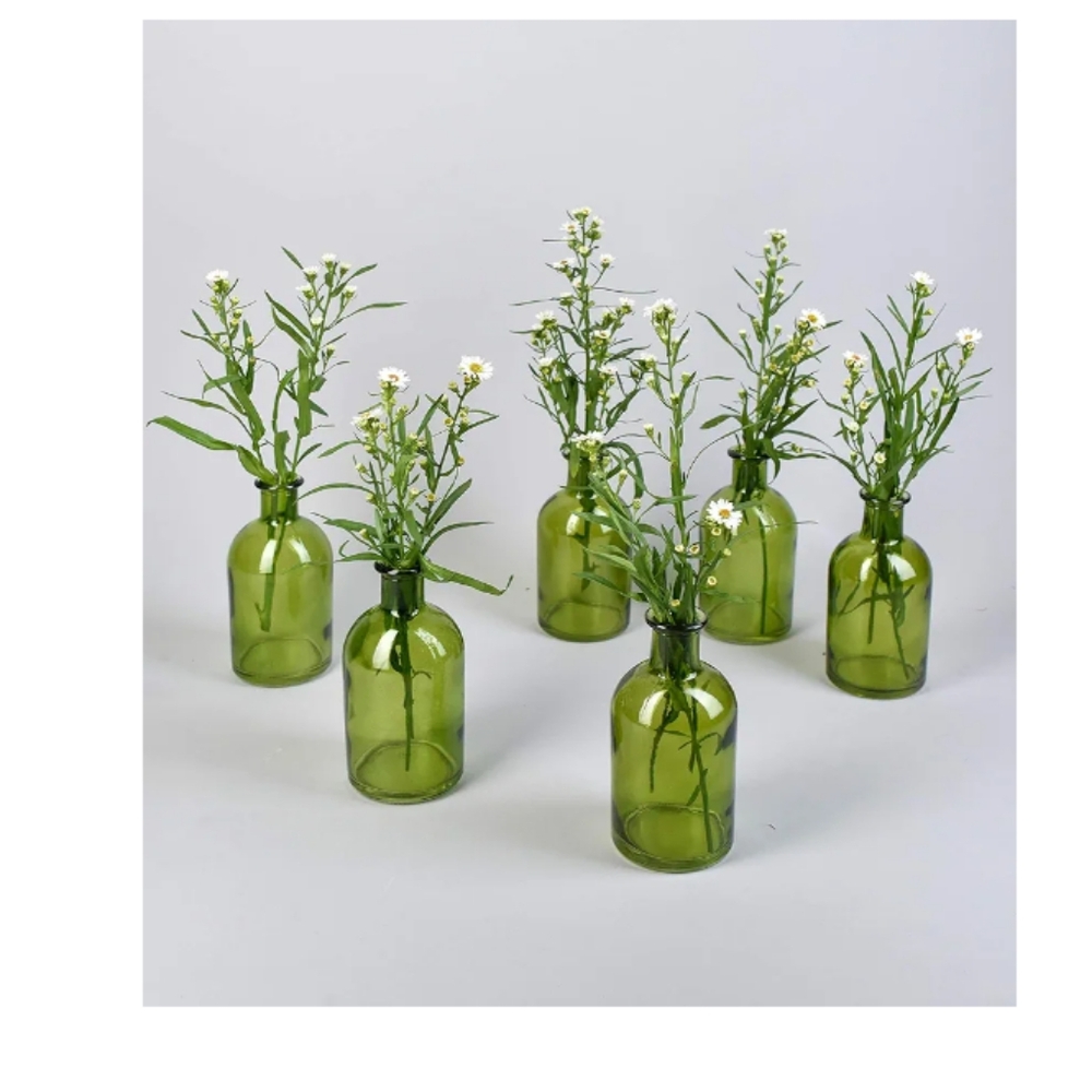 12  Green Bud Vase